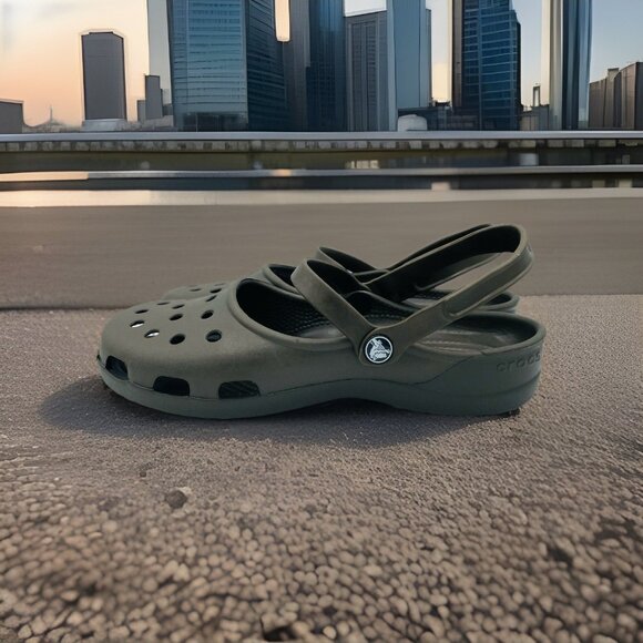 Crocs Shoes Womens Size 10 Brown Slip On Comfort Huaraches Lightweight Strappy - Picture 2 of 11